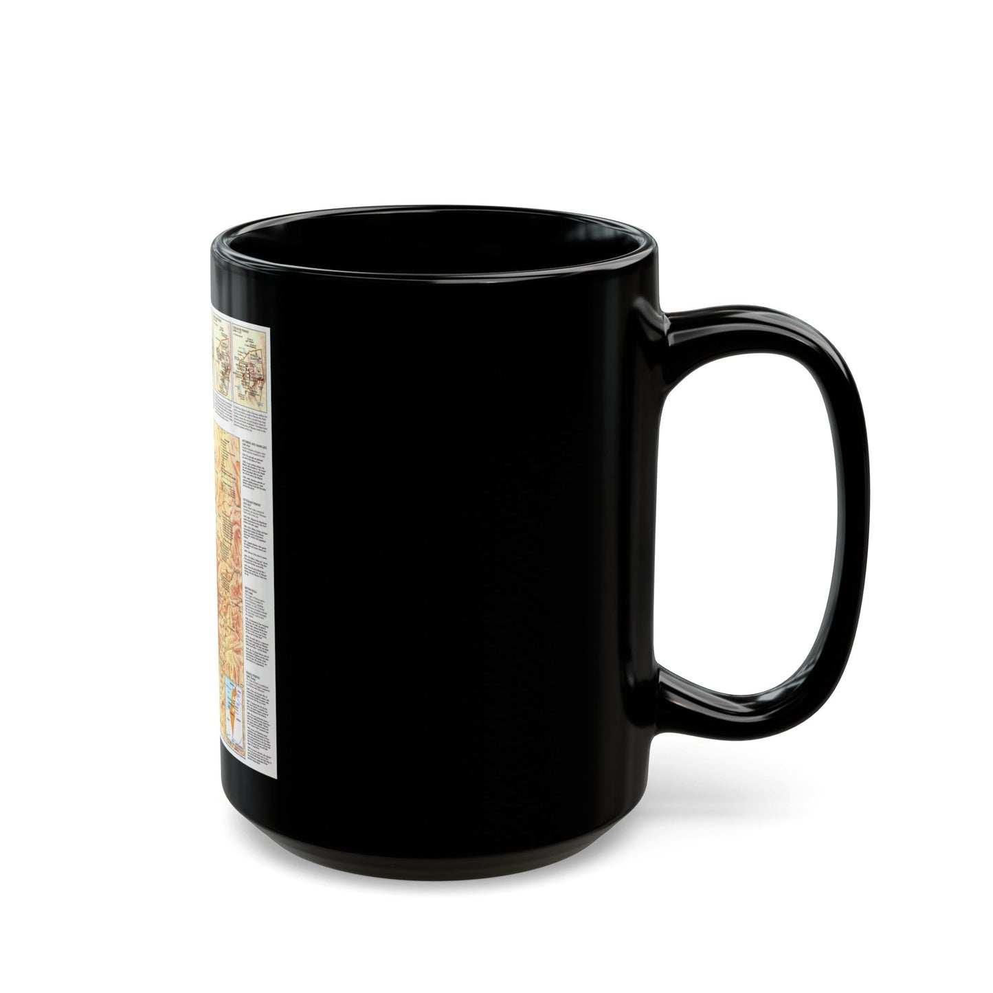 Jerusalem (1996) (Map) Black Coffee Mug-The Sticker Space