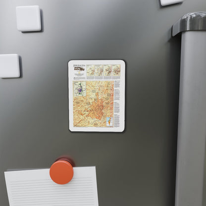 Jerusalem (1996) (Map) Refrigerator Magnet-The Sticker Space