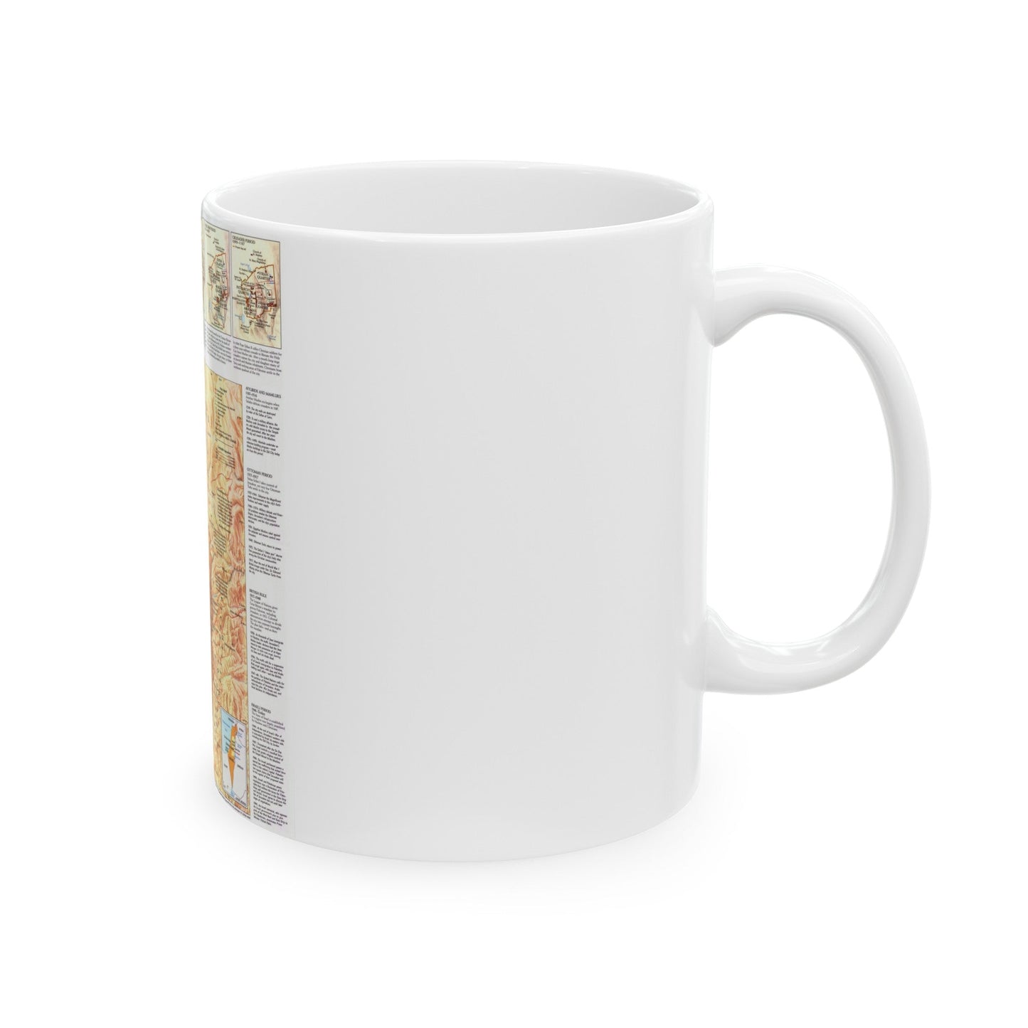 Jerusalem (1996) (Map) White Coffee Mug-The Sticker Space