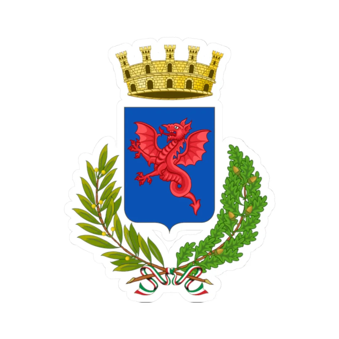 Jesolo-Stemma (Italy) (Coat of Arms) STICKER Vinyl Kiss-Cut Decal 2 Inch White - The Sticker Space