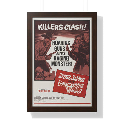 JESSE JAMES MEETS FRANKENSTEIN'S DAUGHTER 1966 - Framed Movie Poster-16″ x 24″-The Sticker Space