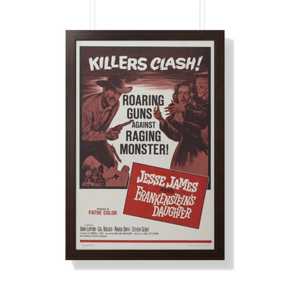 JESSE JAMES MEETS FRANKENSTEIN'S DAUGHTER 1966 - Framed Movie Poster-20" x 30"-The Sticker Space