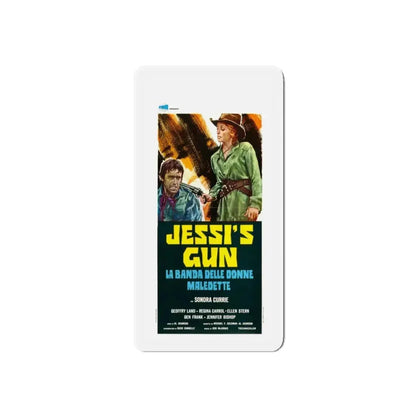 JESSI'S GUN 1975 Movie Poster - Refrigerator Magnet 4 Inch Die-Cut - The Sticker Space