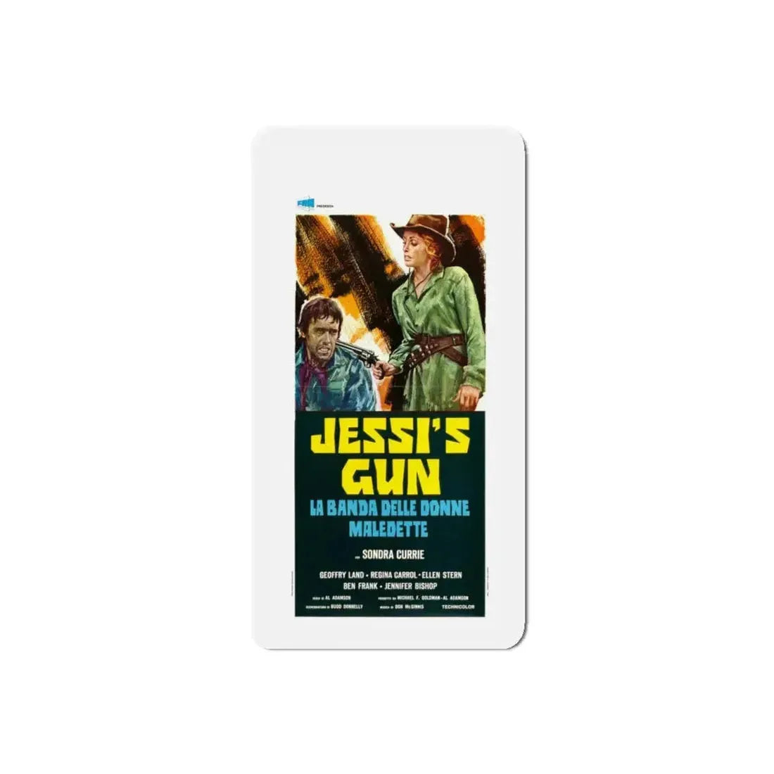 JESSI'S GUN 1975 Movie Poster - Refrigerator Magnet 5 Inch Die-Cut - The Sticker Space