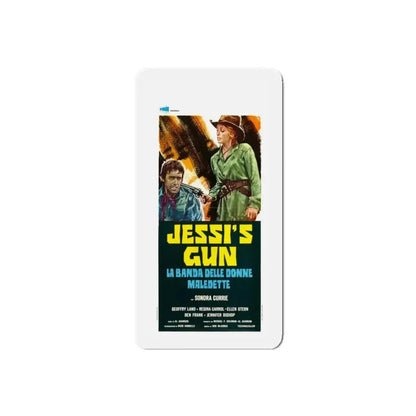 JESSI'S GUN 1975 Movie Poster - Refrigerator Magnet 5 Inch Die-Cut - The Sticker Space