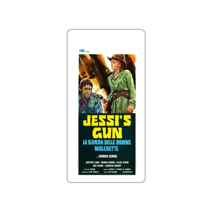 JESSI'S GUN 1975 Movie Poster STICKER Vinyl Die-Cut Decal 4 Inch - The Sticker Space