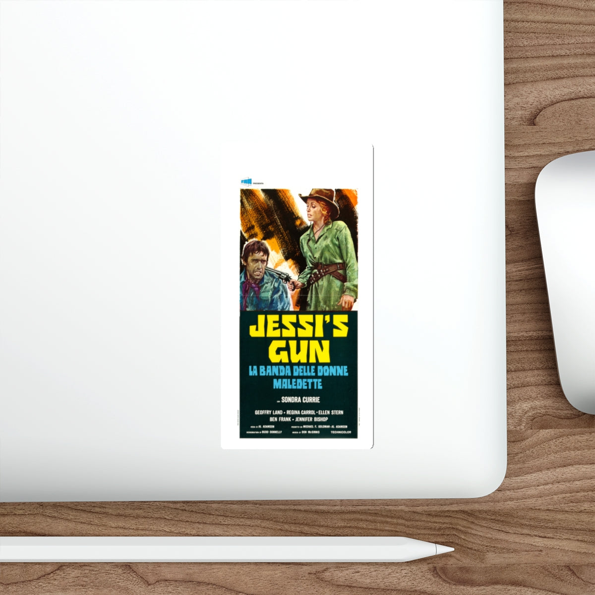 JESSI'S GUN 1975 Movie Poster STICKER Vinyl Die-Cut Decal-The Sticker Space