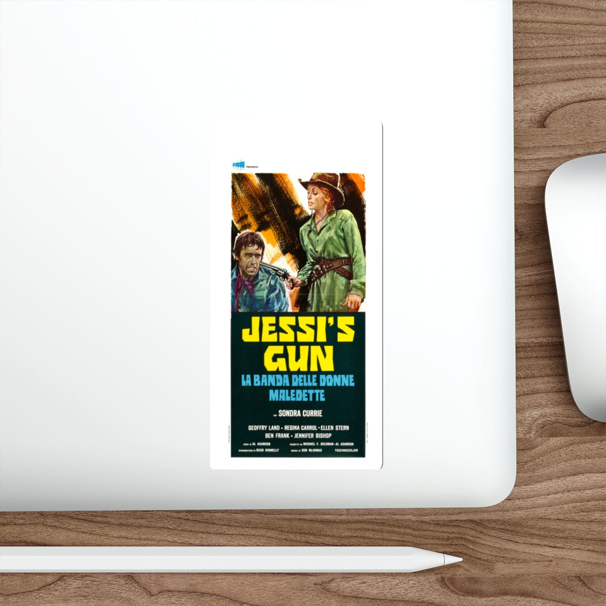 JESSI'S GUN 1975 Movie Poster STICKER Vinyl Die-Cut Decal-The Sticker Space