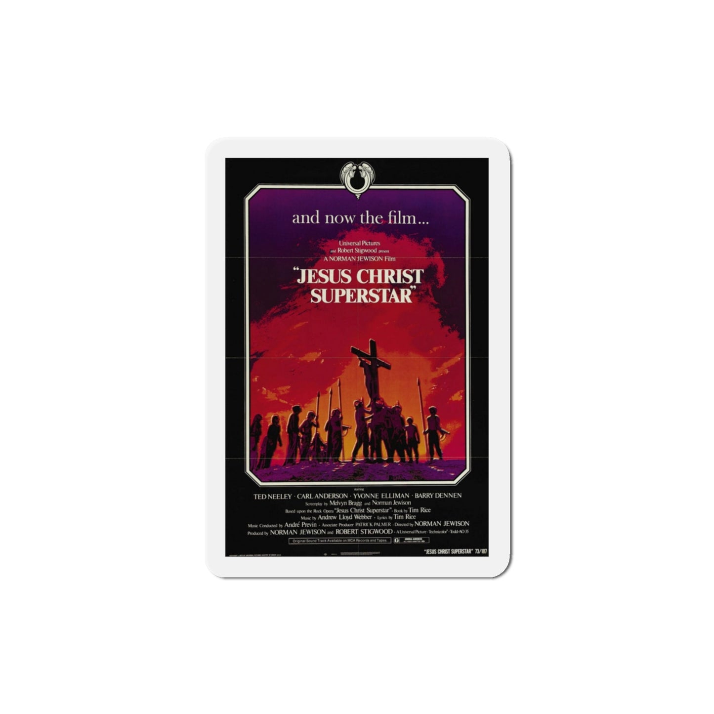 Jesus Christ Superstar 1973 Movie Poster Die-Cut Magnet-3 Inch-The Sticker Space