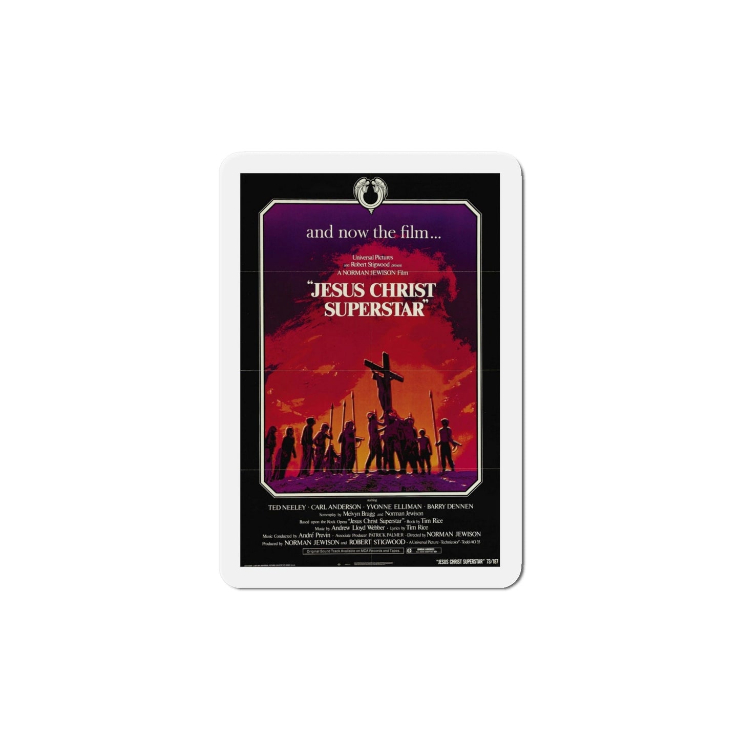 Jesus Christ Superstar 1973 Movie Poster Die-Cut Magnet-6 Inch-The Sticker Space