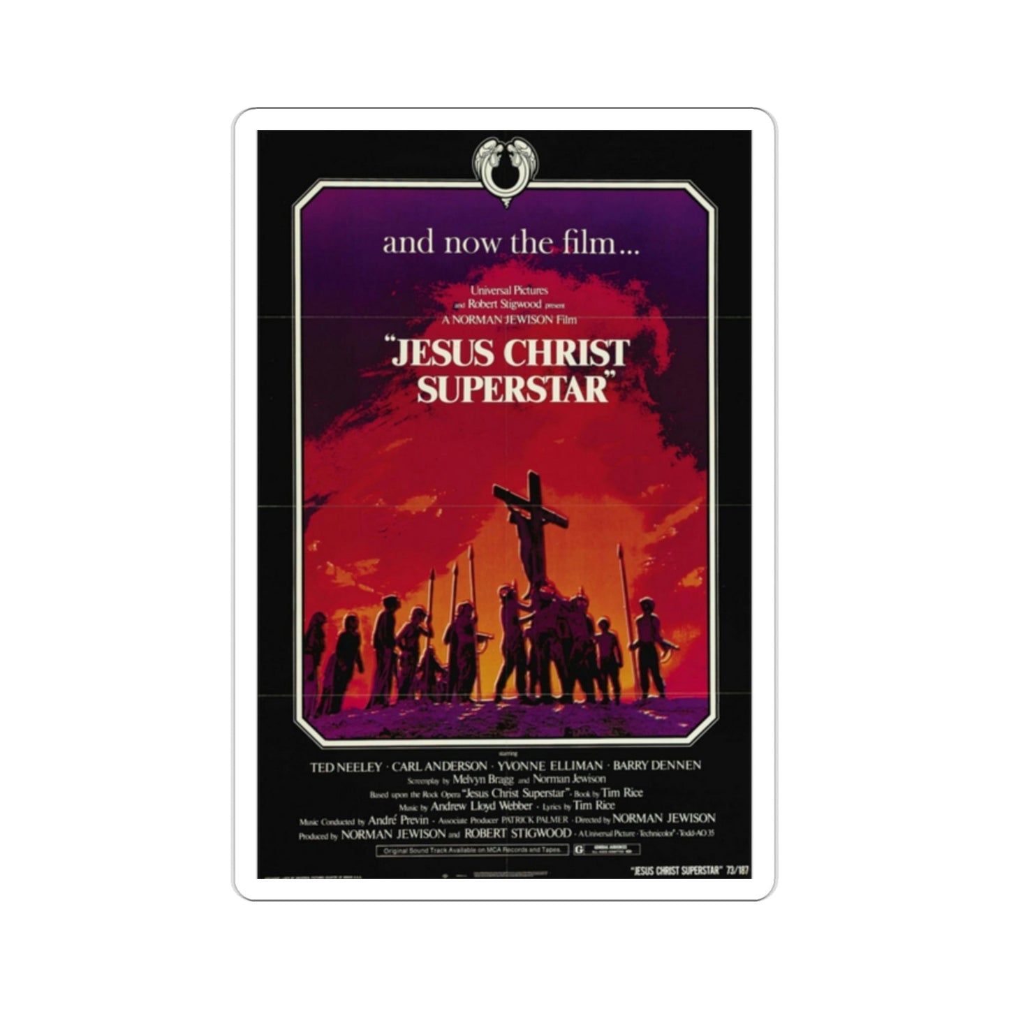 Jesus Christ Superstar 1973 Movie Poster STICKER Vinyl Die-Cut Decal-2 Inch-The Sticker Space