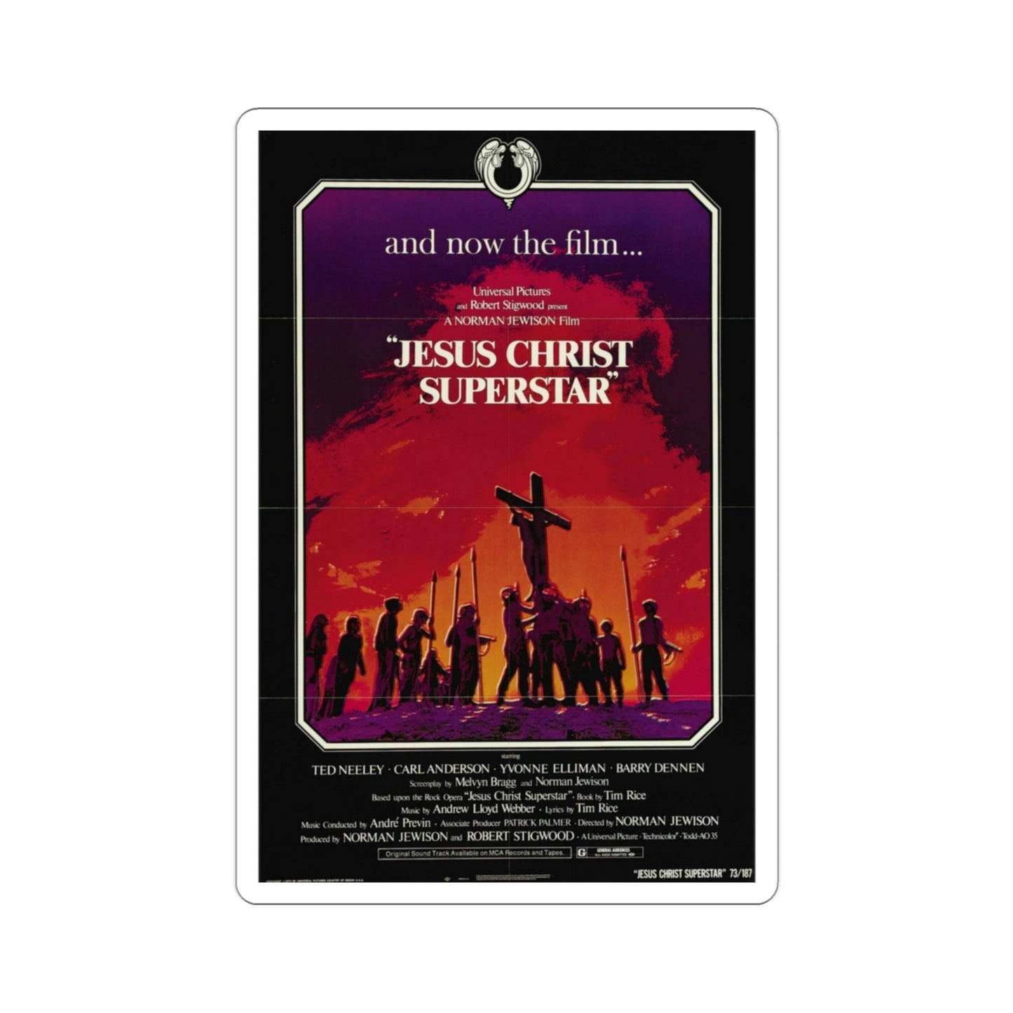 Jesus Christ Superstar 1973 Movie Poster STICKER Vinyl Die-Cut Decal-3 Inch-The Sticker Space