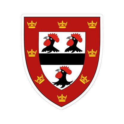 Jesus College Cambridge shield (England) (Coat of Arms) STICKER Vinyl Kiss-Cut Decal 6 Inch White - The Sticker Space