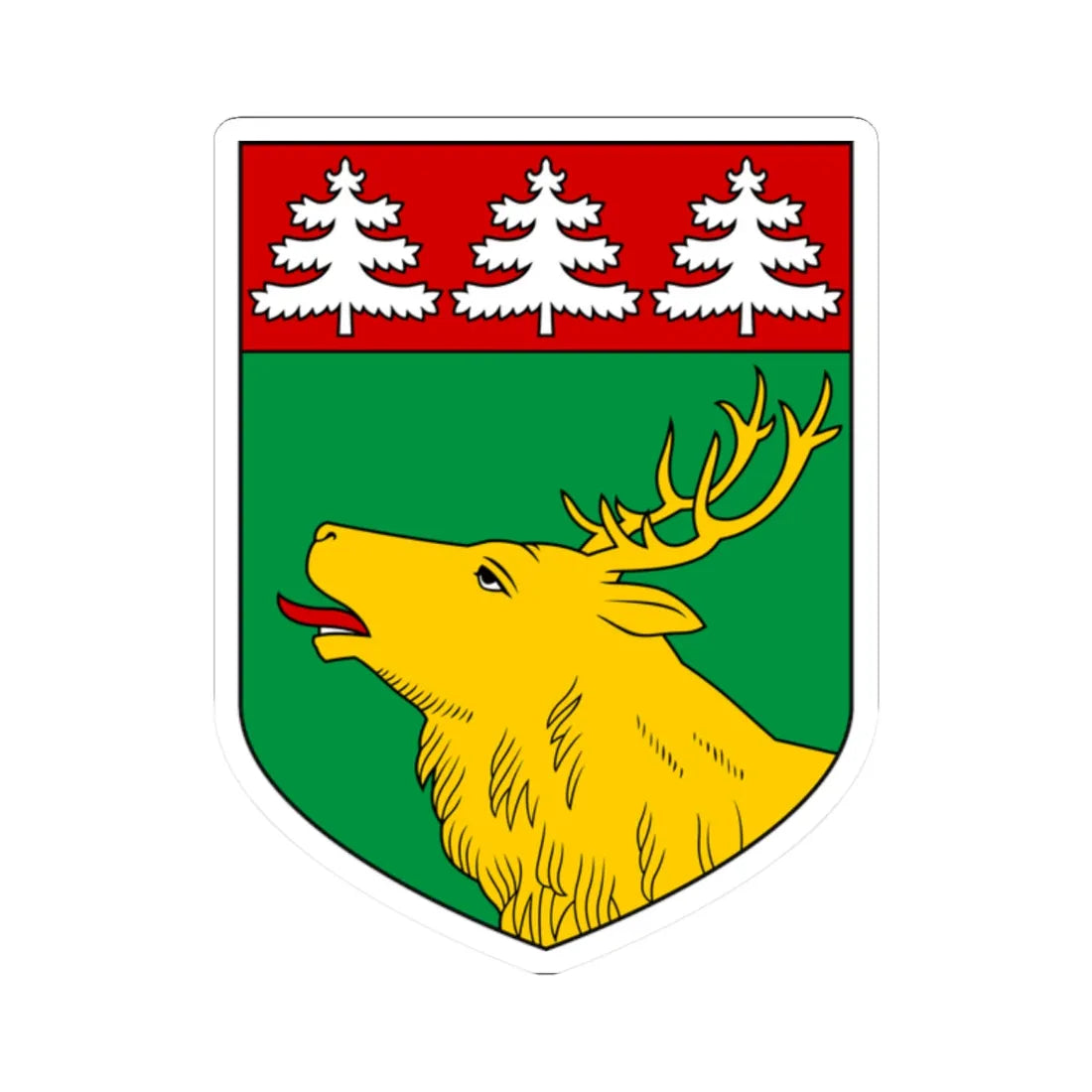 Jõhvi valla vapp (Estonia) (Coat of Arms) STICKER Vinyl Kiss-Cut Decal 2 Inch White - The Sticker Space