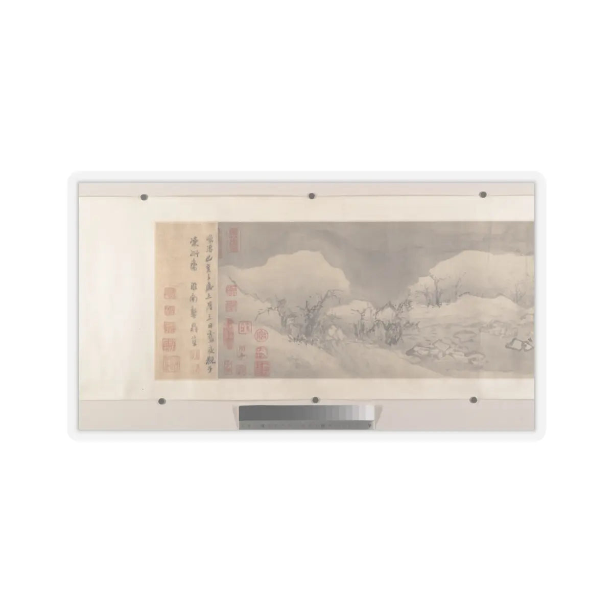 Jiang Song - Winter landscape - first half 16th century v18 - STICKER Vinyl Kiss-Cut Decal