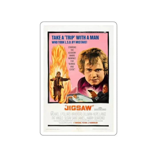 JIGSAW 1968 Movie Poster STICKER Vinyl Die-Cut Decal 2 Inch - The Sticker Space