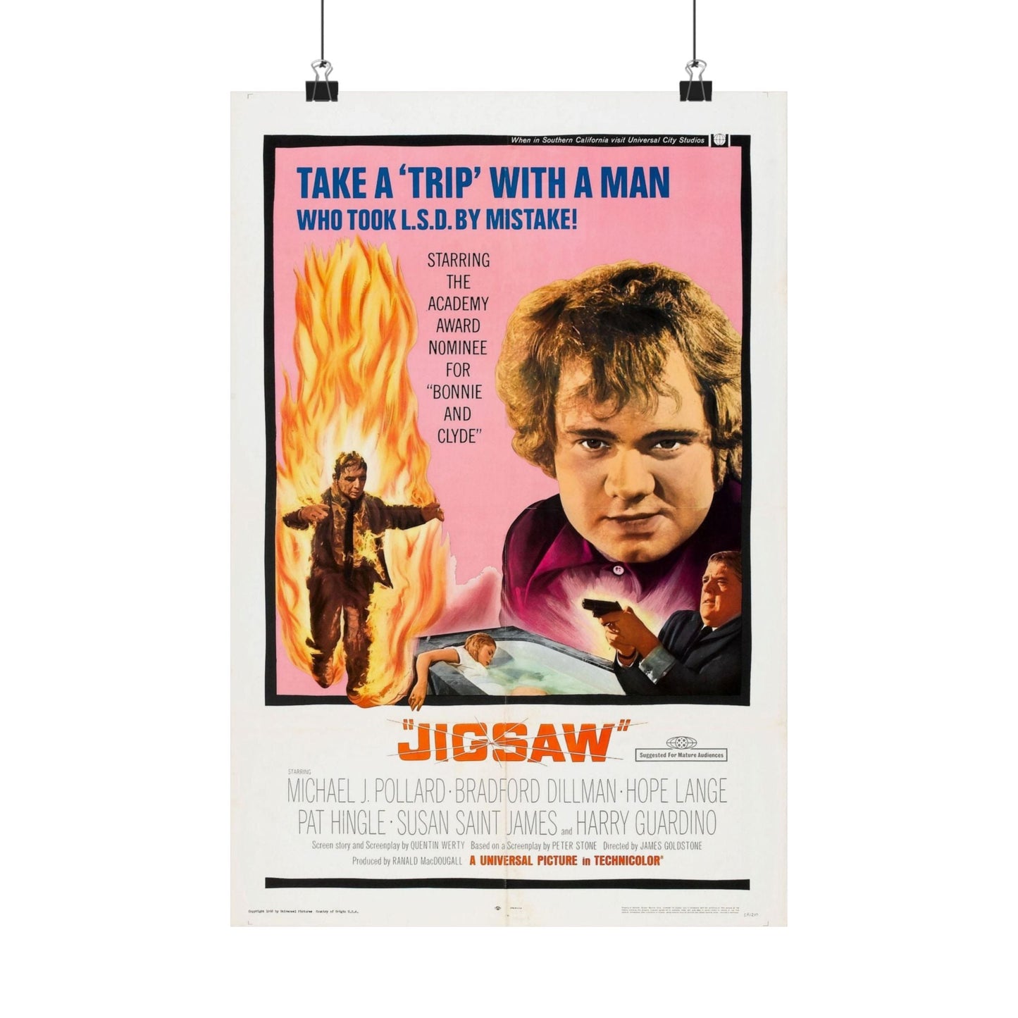 JIGSAW 1968 - Paper Movie Poster-12″ x 18″-The Sticker Space