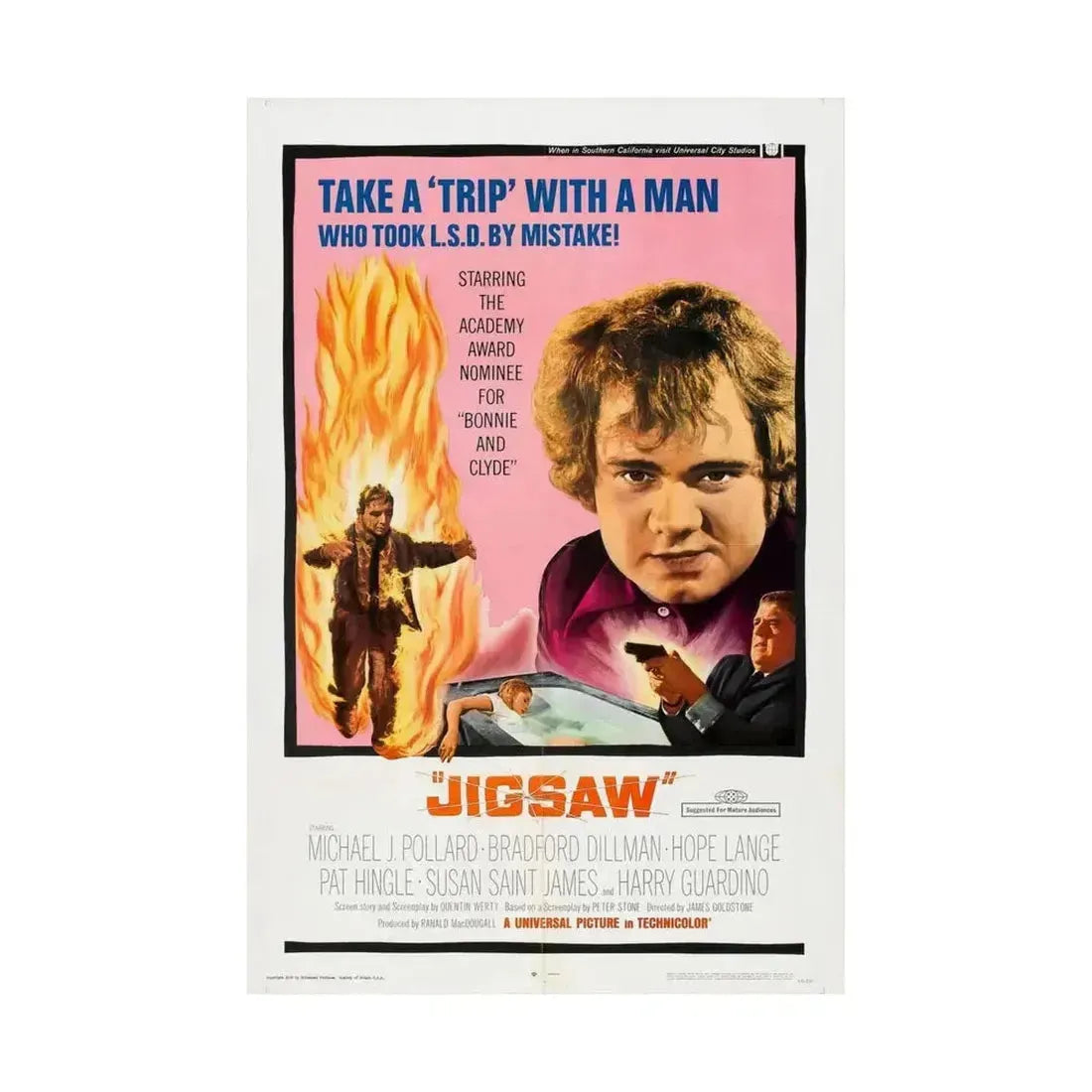 JIGSAW 1968 - Paper Movie Poster - The Sticker Space