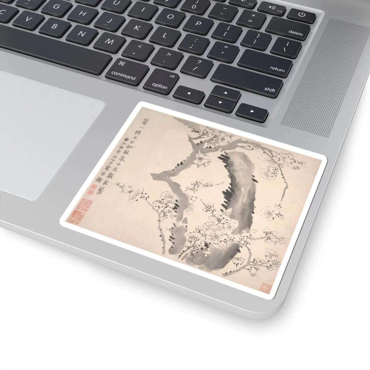 Jin Nong - Plum blossoms - dated 1757 v7 - STICKER Vinyl Kiss-Cut Decal