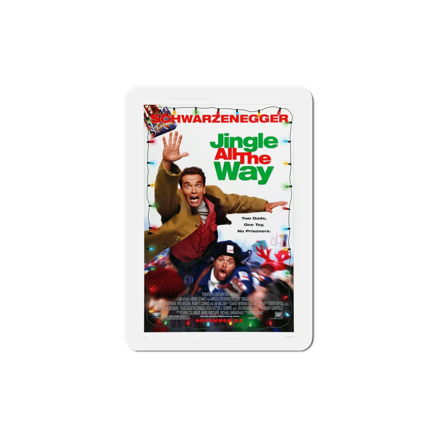 Jingle All The Way 1996 Movie Poster Die-Cut Magnet-5" x 5"-The Sticker Space