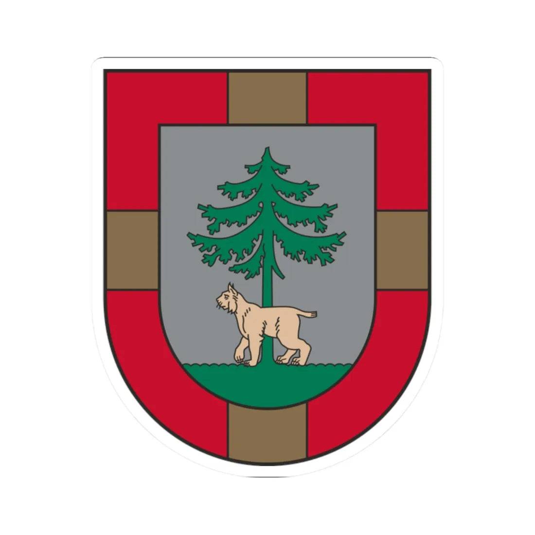 Jēkabpils novada ģerbonis (Latvia) (Coat of Arms) STICKER Vinyl Kiss-Cut Decal 2 Inch White - The Sticker Space