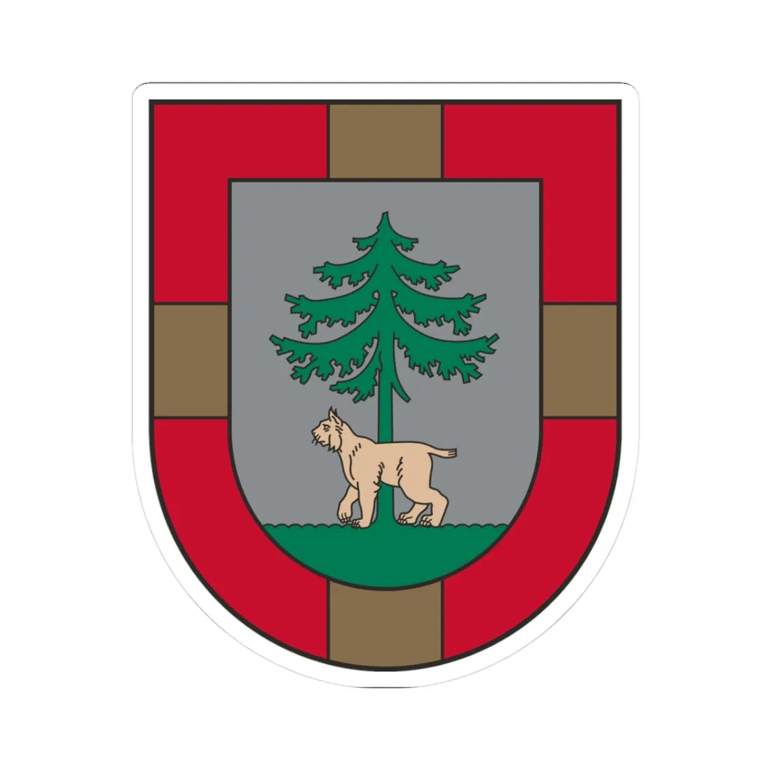 Jēkabpils novada ģerbonis (Latvia) (Coat of Arms) STICKER Vinyl Kiss-Cut Decal 3 Inch White - The Sticker Space
