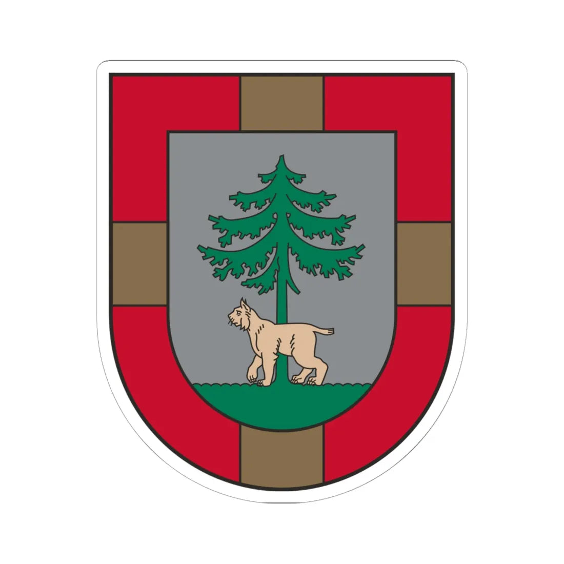 Jēkabpils novada ģerbonis (Latvia) (Coat of Arms) STICKER Vinyl Kiss-Cut Decal 6 Inch White - The Sticker Space