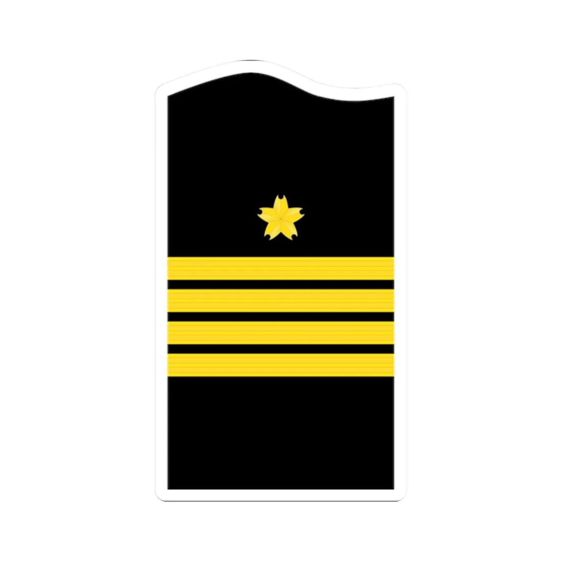 JMSDF Captain insignia a (Japan) (Military Rank) STICKER Vinyl Kiss-Cut Decal 2 Inch White - The Sticker Space