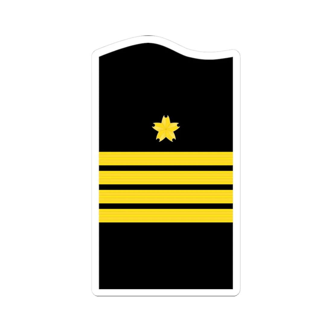 JMSDF Captain insignia a (Japan) (Military Rank) STICKER Vinyl Kiss-Cut Decal 3 Inch White - The Sticker Space