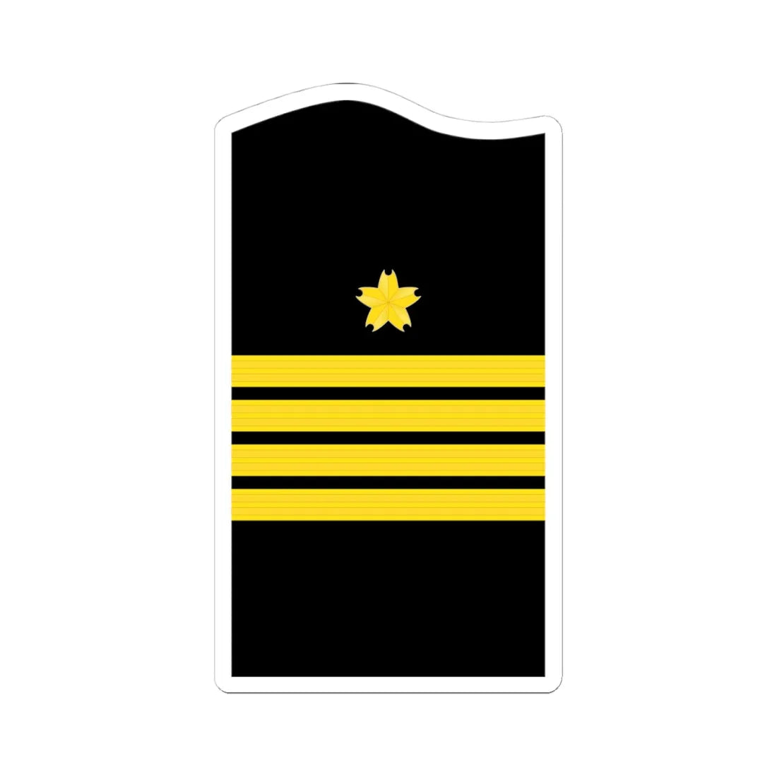 JMSDF Captain insignia a (Japan) (Military Rank) STICKER Vinyl Kiss-Cut Decal 4 Inch White - The Sticker Space