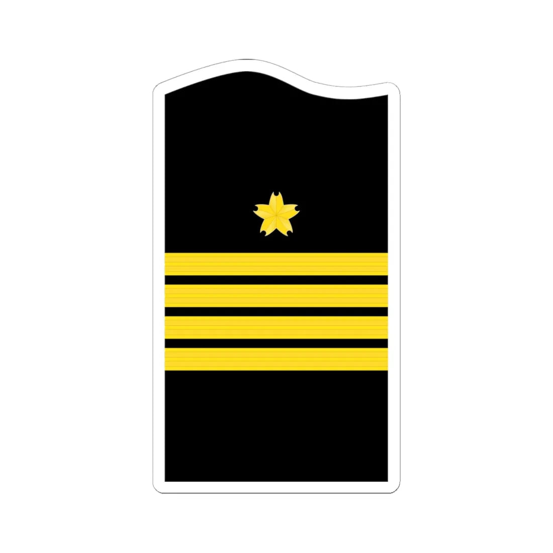 JMSDF Captain insignia a (Japan) (Military Rank) STICKER Vinyl Kiss-Cut Decal 6 Inch White - The Sticker Space