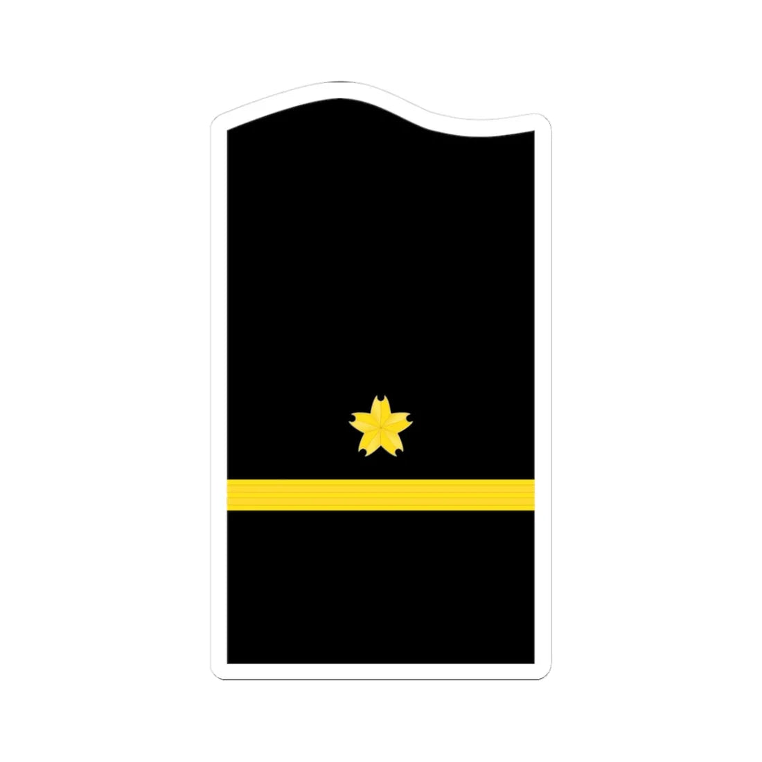 JMSDF Ensign insignia a (Japan) (Military Rank) STICKER Vinyl Kiss-Cut Decal 3 Inch White - The Sticker Space