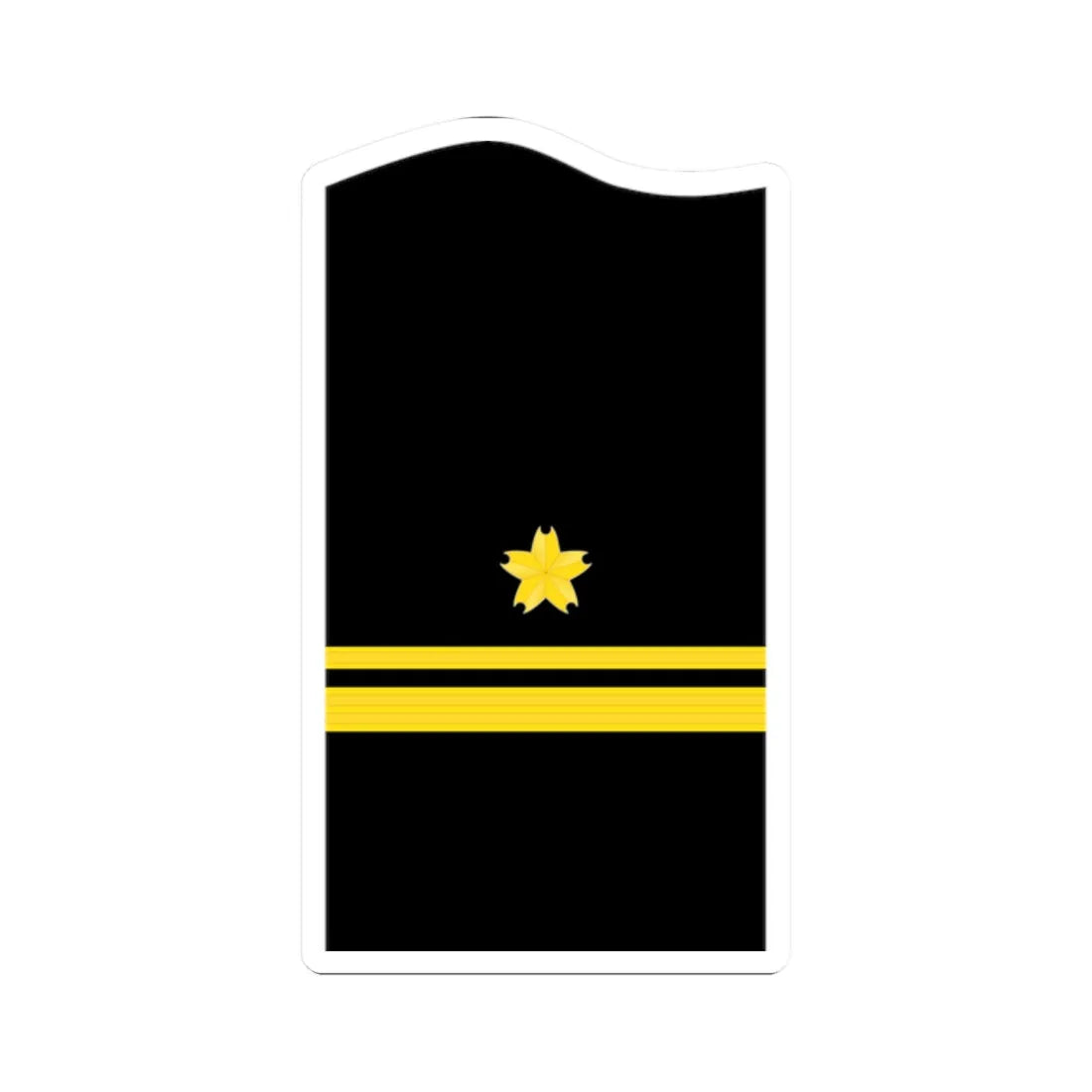 JMSDF Lieutenant Junior Grade insignia a (Japan) (Military Rank) STICKER Vinyl Kiss-Cut Decal 2 Inch White - The Sticker Space