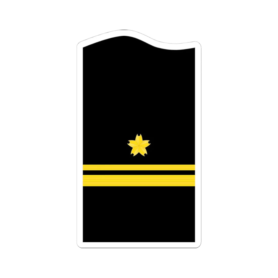 JMSDF Lieutenant Junior Grade insignia a (Japan) (Military Rank) STICKER Vinyl Kiss-Cut Decal 4 Inch White - The Sticker Space