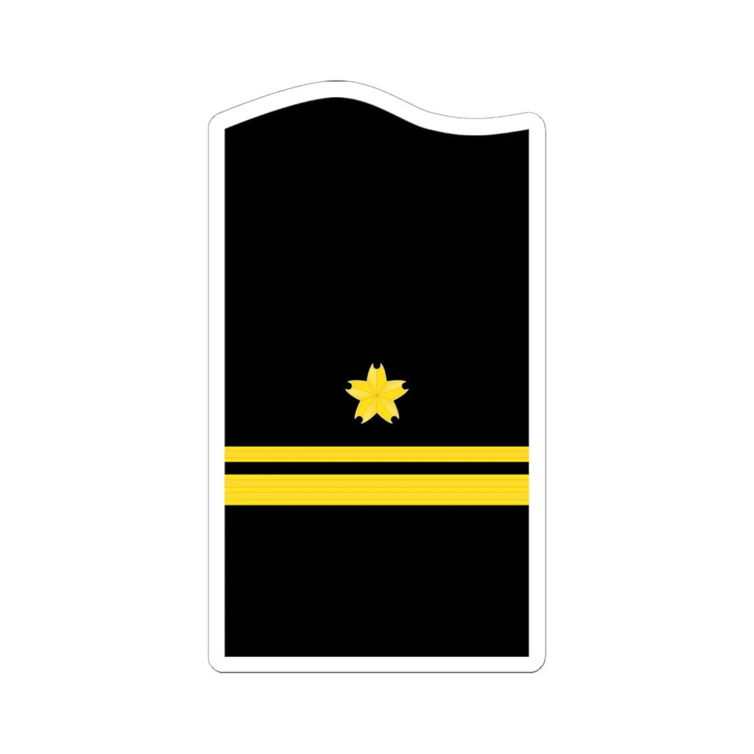 JMSDF Lieutenant Junior Grade insignia a (Japan) (Military Rank) STICKER Vinyl Kiss-Cut Decal 6 Inch White - The Sticker Space