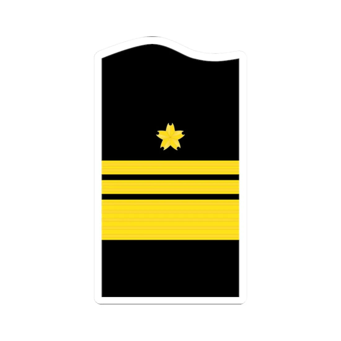 JMSDF Vice Admiral insignia a (Japan) (Military Rank) STICKER Vinyl Kiss-Cut Decal 2 Inch White - The Sticker Space