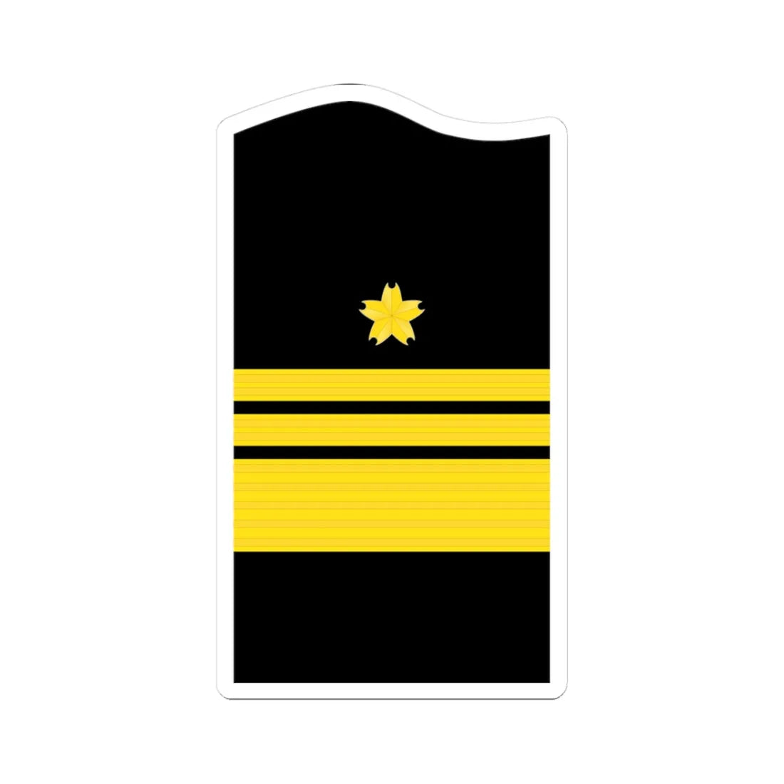 JMSDF Vice Admiral insignia a (Japan) (Military Rank) STICKER Vinyl Kiss-Cut Decal 3 Inch White - The Sticker Space