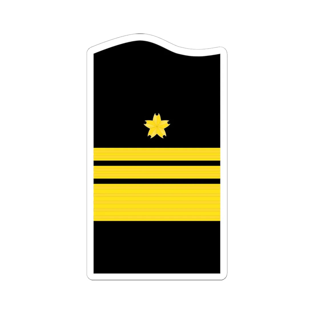 JMSDF Vice Admiral insignia a (Japan) (Military Rank) STICKER Vinyl Kiss-Cut Decal 6 Inch White - The Sticker Space