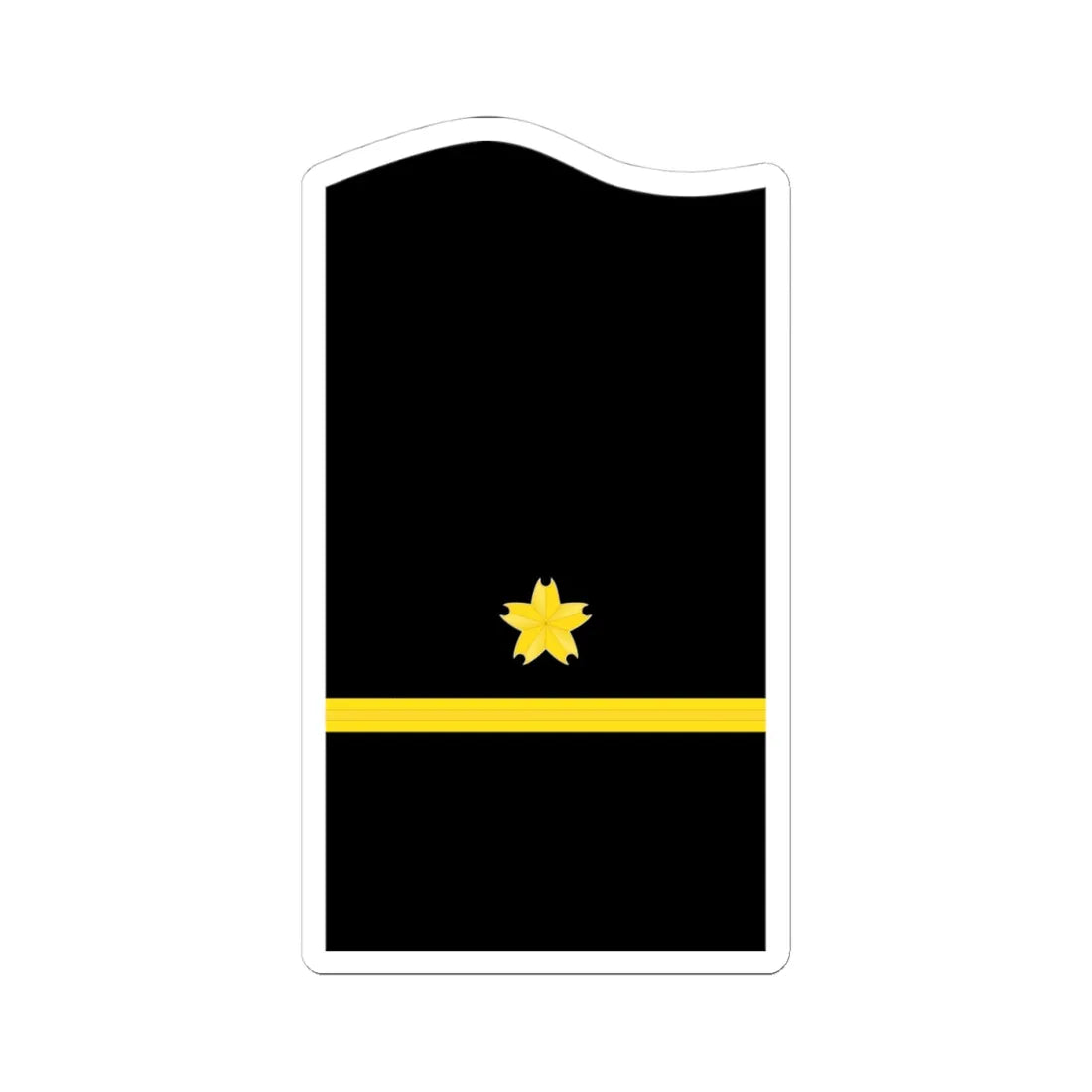 JMSDF Warrant Officer insignia a (Japan) (Military Rank) STICKER Vinyl Kiss-Cut Decal 4 Inch White - The Sticker Space