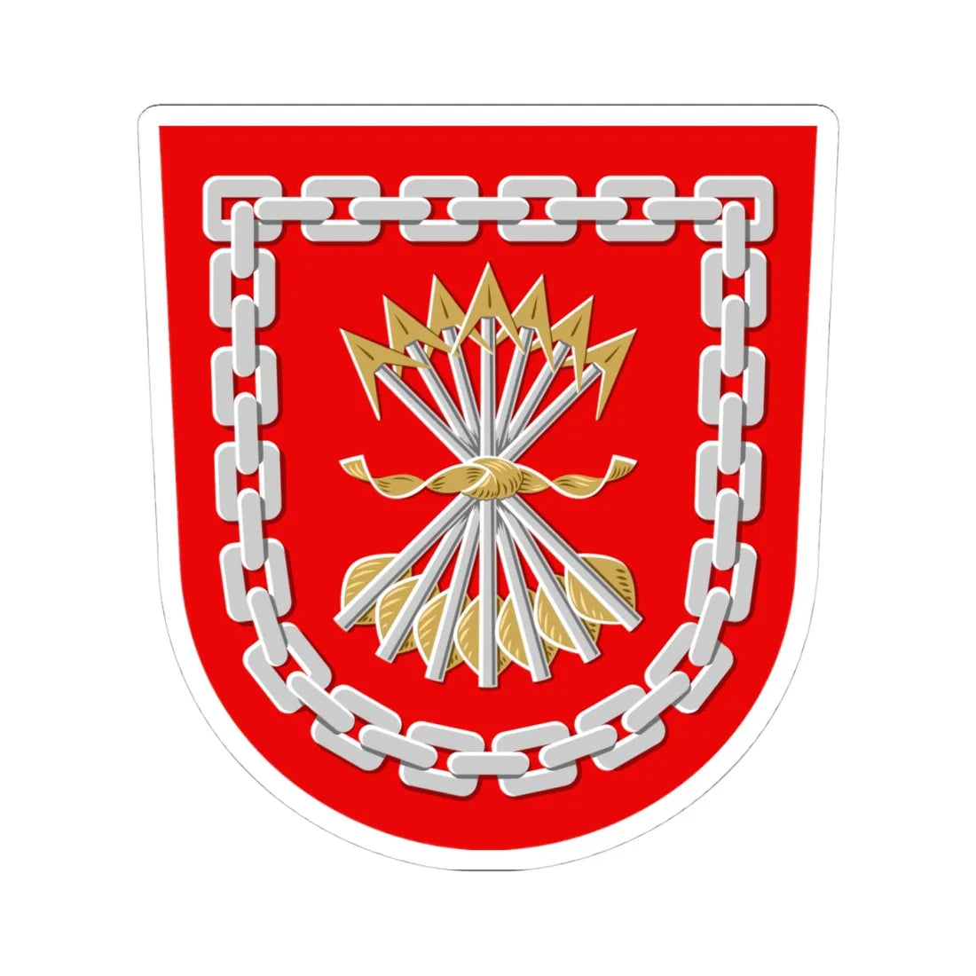 Jämsä.vaakuna (Finland) (Coat of Arms) STICKER Vinyl Kiss-Cut Decal 4 Inch White - The Sticker Space