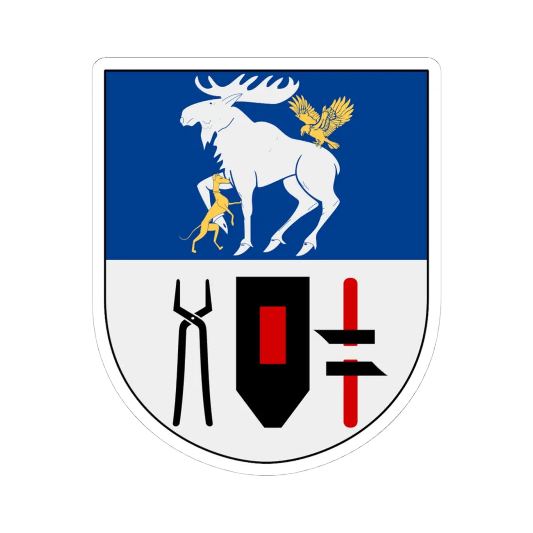 Jämtland län vapen (Sweden) (Coat of Arms) STICKER Vinyl Kiss-Cut Decal - The Sticker Space