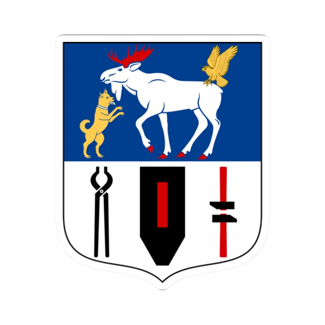 Jämtlands läns vapen (Sweden) (Coat of Arms) STICKER Vinyl Kiss-Cut Decal - The Sticker Space