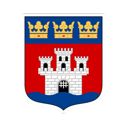Jönköping läns vapen (Sweden) (Coat of Arms) STICKER Vinyl Kiss-Cut Decal 2 Inch White - The Sticker Space