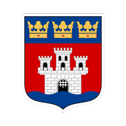 Jönköping läns vapen (Sweden) (Coat of Arms) STICKER Vinyl Kiss-Cut Decal 3 Inch White - The Sticker Space
