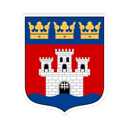 Jönköping läns vapen (Sweden) (Coat of Arms) STICKER Vinyl Kiss-Cut Decal 4 Inch White - The Sticker Space