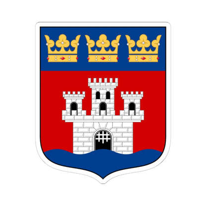 Jönköping läns vapen (Sweden) (Coat of Arms) STICKER Vinyl Kiss-Cut Decal 6 Inch White - The Sticker Space