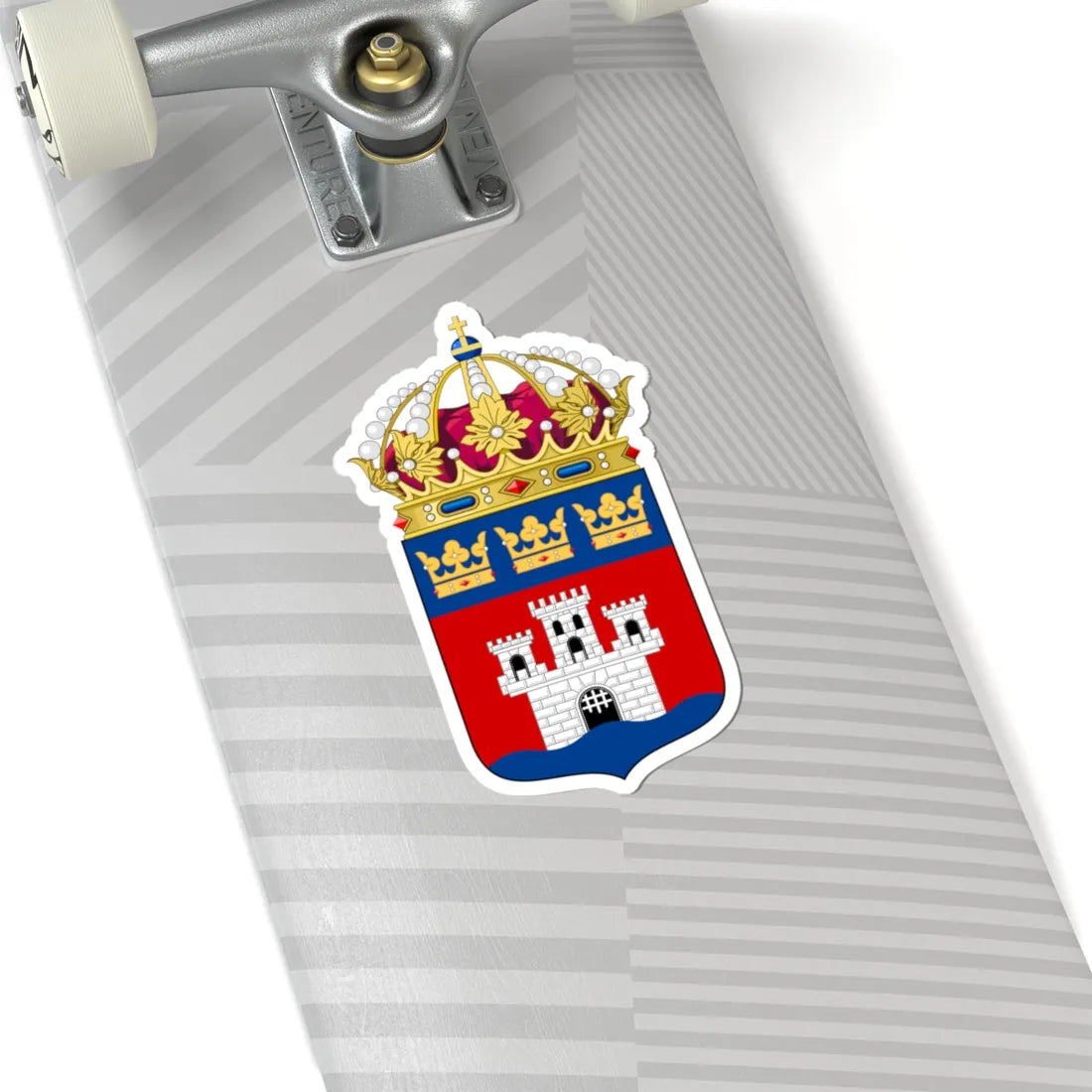 Jönköpings läns vapen crowned (Sweden) (Coat of Arms) STICKER Vinyl Kiss-Cut Decal - The Sticker Space
