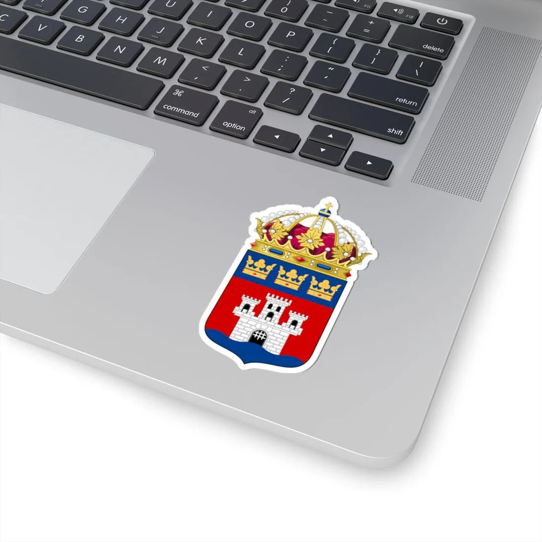 Jönköpings läns vapen crowned (Sweden) (Coat of Arms) STICKER Vinyl Kiss-Cut Decal - The Sticker Space