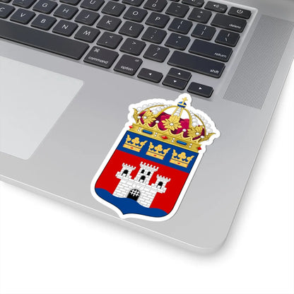 Jönköpings läns vapen crowned (Sweden) (Coat of Arms) STICKER Vinyl Kiss-Cut Decal - The Sticker Space