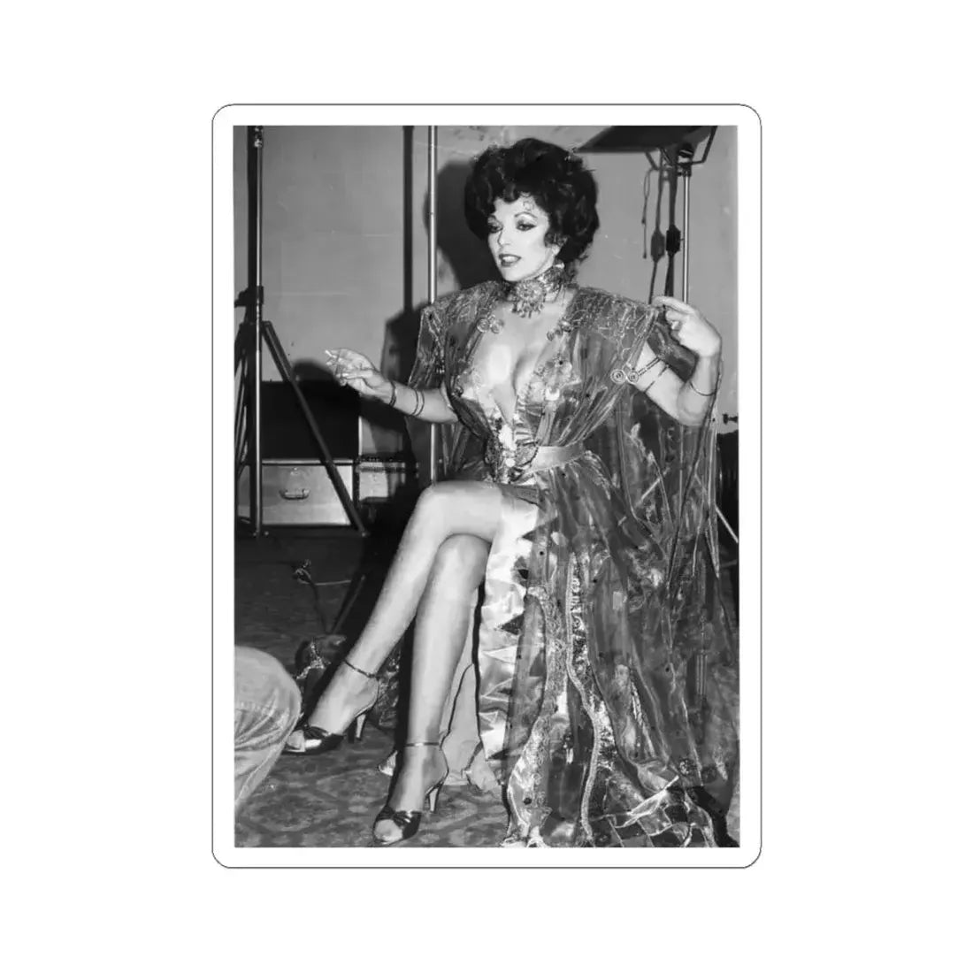 Joan Collins #525 (Vintage Female Icon) STICKER Vinyl Kiss-Cut Decal 6 Inch White - The Sticker Space